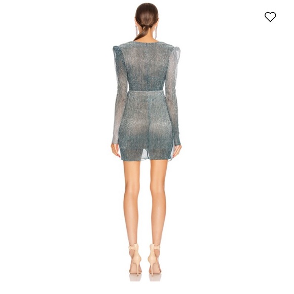 PatBO Ombre Lurex Faux Wrap Mini Dress size 12 - Picture 3 of 9